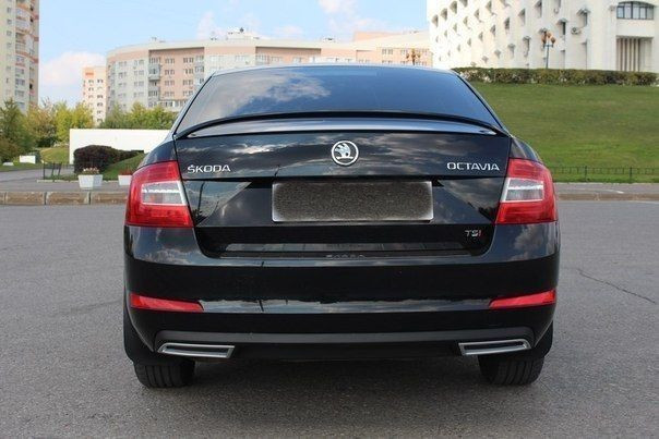 Имитация насадок глушителя (под покраску) для Skoda Octavia III A7 (2013-2020)