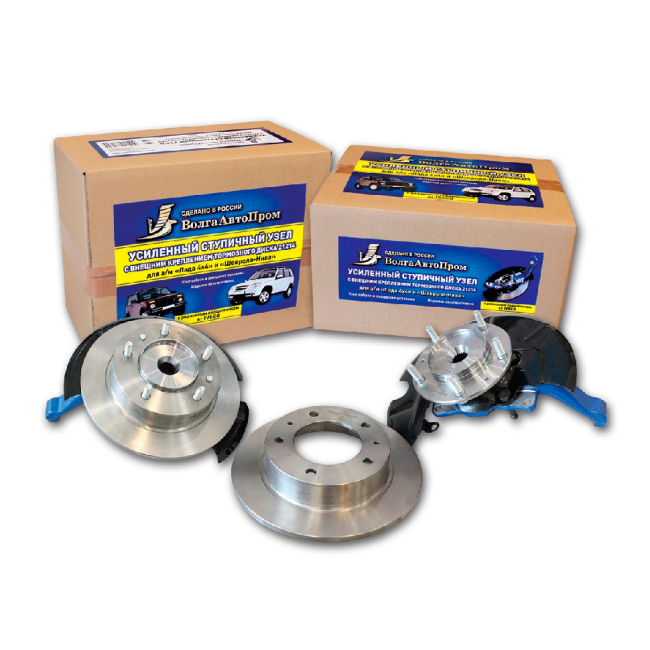 Усиленный ступичный узел для LADA 4х4, Chevrolet Niva с ВНЕШНИМ КРЕПЛЕНИЕМ ТОРМОЗНОГО ДИСКА со ступицей 24 шлица с АБС (в сборе с диском)