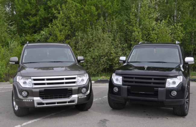 Накладка (юбка) переднего бампера "Broomer Design" (Без ДХЛ) для Mitsubishi Pajero IV (2006-2015)