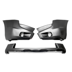 Накладка (юбка) переднего бампера "Broomer Design" для Mitsubishi Outlander (2012-2014)