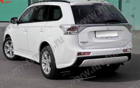 Диффузор заднего бампера "Broomer Design" для Mitsubishi Outlander (3rd generation)(2012-2014)