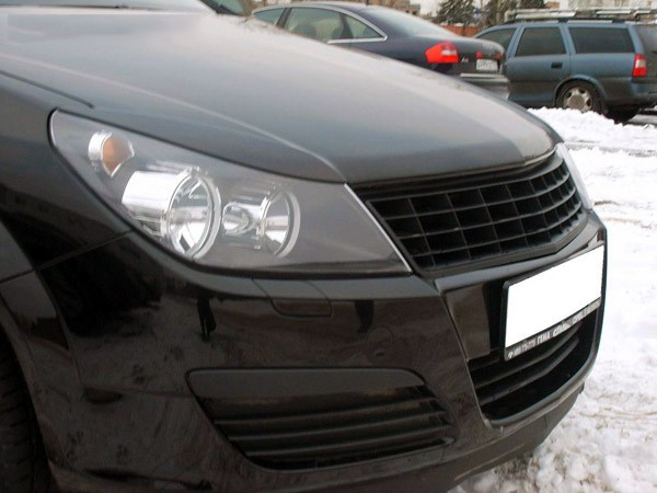 Накладки на фары (реснички) узкие var №1 для Opel Astra H/GTC (2005-2011)