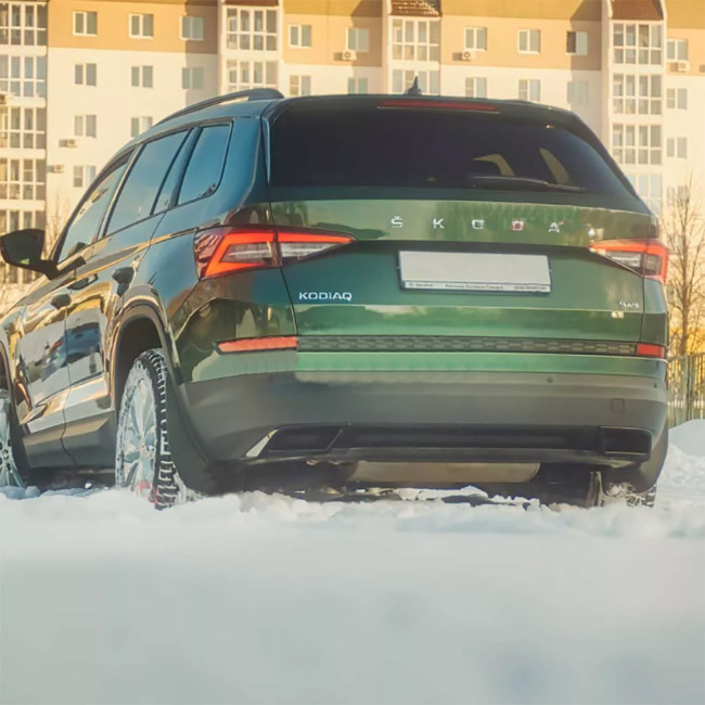 Имитация насадок глушителя под покраску для Skoda Kodiaq (2016-н.в.) Имитация насадок глушителя под покраску для Skoda Kodiaq (2016-н.в.)