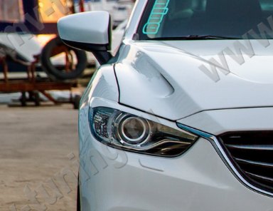 Накладки на фары (реснички) фигурные var №2 для Mazda 6 (2013-н.в.)