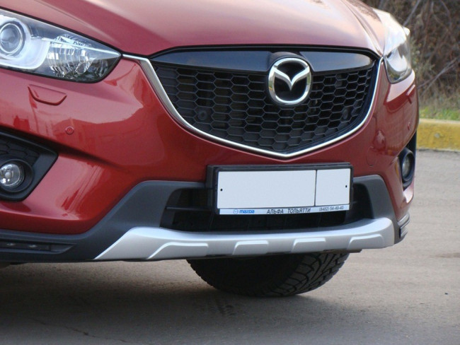 Накладка (юбка) переднего бампера для Mazda CX-5 (2011-2016)