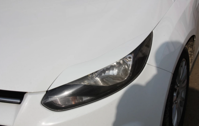 Накладки на фары (реснички) широкие var №1 для Ford Focus 3 (2012-2014)