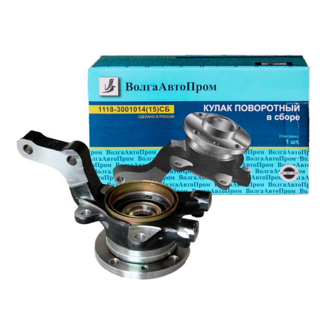 Кулак поворотный правый 1118 с подшипником и ступицей в сборе 1118-3001014СБ Калина