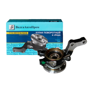 Кулак поворотный левый 1118 с подшипником и ступицей в сборе 1118-3001015СБ Калина