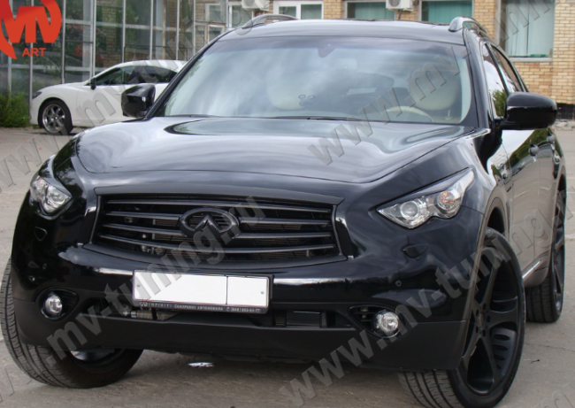 Накладки на фары (реснички) var №2 для Infiniti FX (2nd generation)