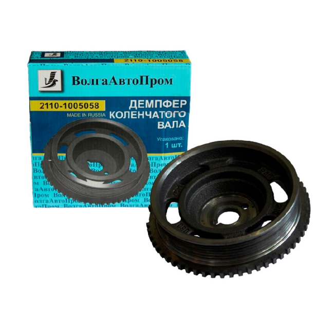 Демпфер коленчатого вала 2110 (8 клап.) цельный чугунный 2110-1005058