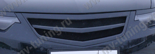 Решетка радиатора "Sport" var №2 (сетка в комплекте) для Honda Accord VIII (2011-2013)