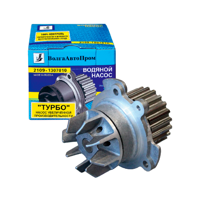Водяной насос 2108-2115 (8-кл.) 'евросальник', подшипник 'шарик+ролик' 2109-1307010Т "ТУРБО" с АЛЮМИНИЕВОЙ крыльчаткой увеличенной производительности