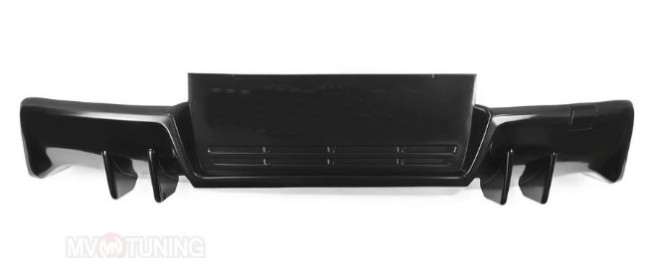 Накладка (юбка) заднего бампера "EVO" var №2 для Mitsubishi Lancer X (2007-2016)
