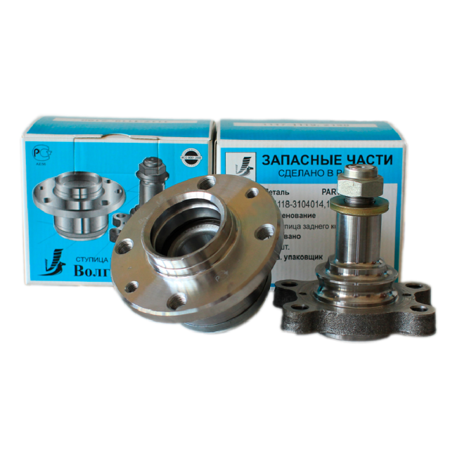 Ступица заднего колеса для LADA Kalina, Granta с осью, подшипником, шайбой и гайкой 1118-3104014СБ
