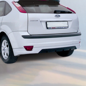 Накладка (юбка) заднего бампера "FT" для Ford Focus 2 (хетчбек) (2004-2008)