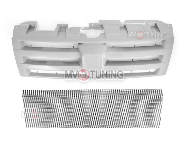 Решетка радиатора (под логотип) "Broomer Design" var №2 для Mitsubishi Pajero 4 (2006-2015)