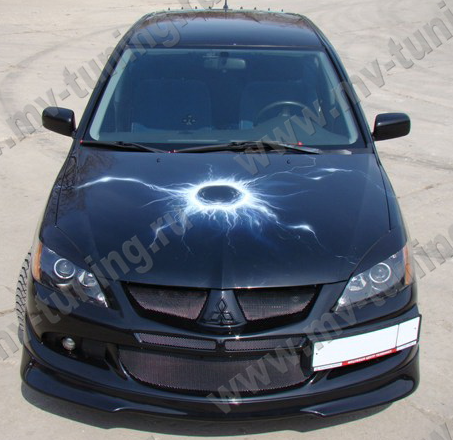 Крепление гос. номера в стиле EVO для Mitsubishi Lancer IX (2003-2009)