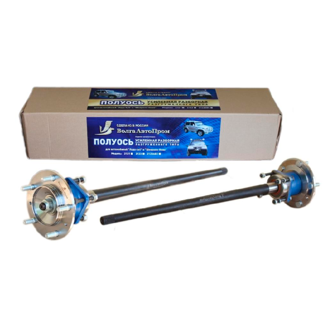 Полуось заднего моста короткая, усиленная, разборная, разгруженного типа 2121 (короткий мост)