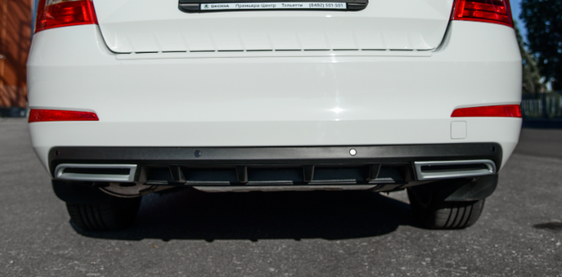 Диффузор заднего бампера (текстурный пластик) для Skoda Octavia III А7 (2013-2020)