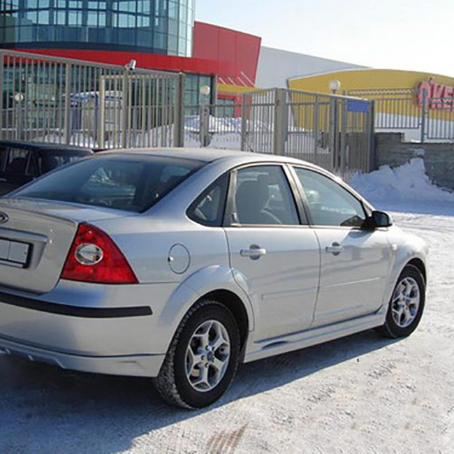 Накладки на пороги "FT" для Ford Focus 2 (седан, хетчбэк 5-дв.)(2004-2011)