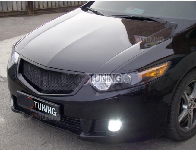 Решетка радиатора "Sport" (сетка в комплекте) var №1 для Honda Accord VIII (2008-2010)