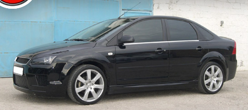 Накладки на пороги "ICС" для Ford Focus 2 (седан, хэтчбек 3-5D)(2004-2011)