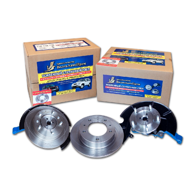Усиленный ступичный узел для LADA 4х4, Chevrolet Niva с ВНЕШНИМ КРЕПЛЕНИЕМ ТОРМОЗНОГО ДИСКА с ПЕРФОРИРОВАННЫМ тормозным диском со ступицей 22 шлица