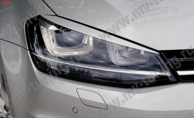 Накладки на фары (реснички) для Volkswagen Golf VII (2013-2020)
