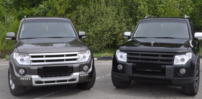 Накладки на фары (реснички) для Mitsubishi Pajero 4 (2006-2015)