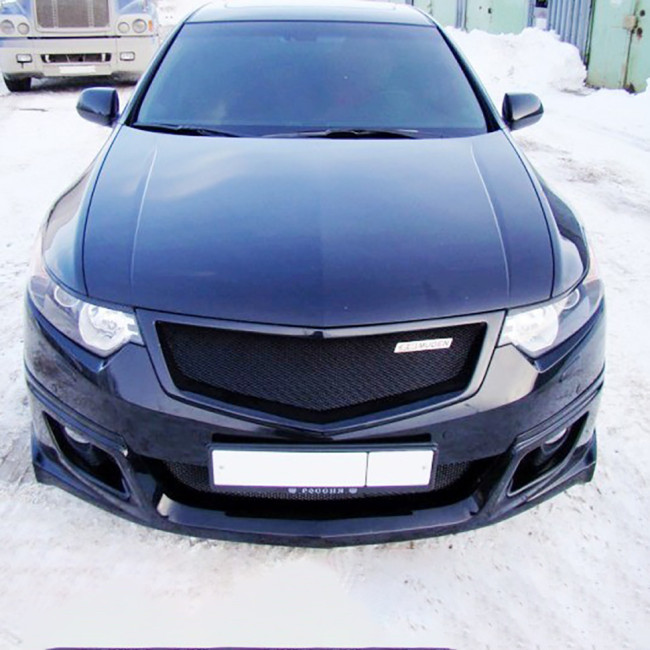 Накладка (юбка) переднего бампера "Mugen Style" для Honda Accord VIII (2008-2010)