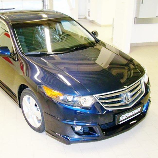 Накладка (юбка) переднего бампера "Mugen Style" для Honda Accord VIII (2008-2010)