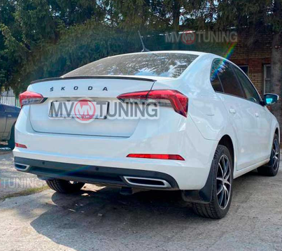 Имитация насадок глушителя "RS Style" (под покраску) для Skoda Rapid (2020-н.в.) Имитация насадок глушителя "RS Style" (под покраску) для Skoda Rapid (2020-н.в.)