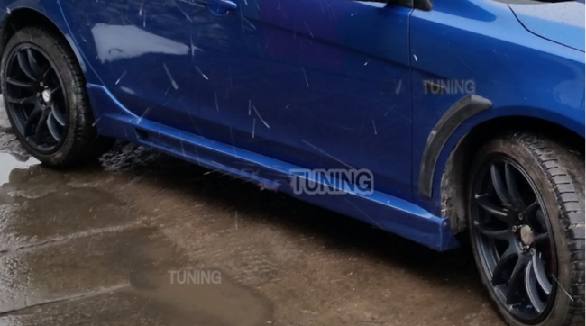 Накладки на пороги "RPM" для Mitsubishi Lancer X (2007-2016) Накладки на пороги "RPM" для Mitsubishi Lancer X (2007-2016)